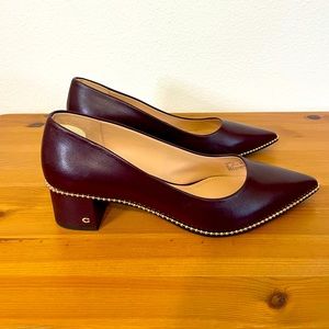 Coach leather heels